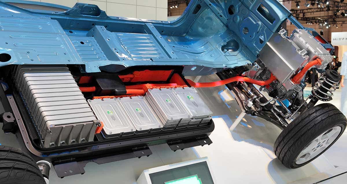 Batería de iones de litio de un coche eléctrico