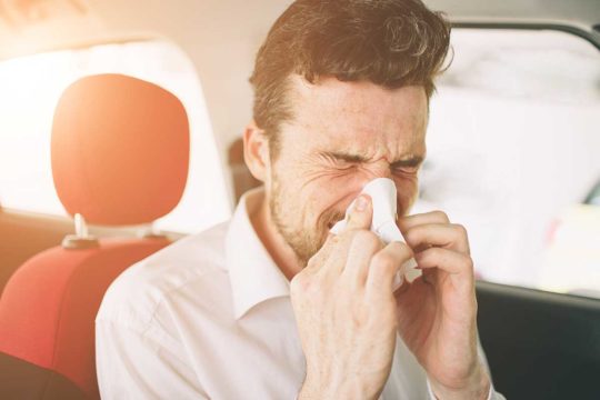 Así puede afectar la alergia la conducción