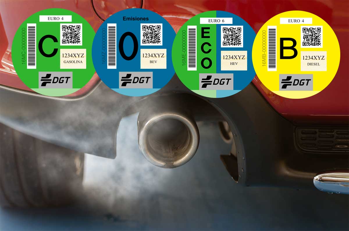 Las nuevas etiquetas medioambientales de la DGT