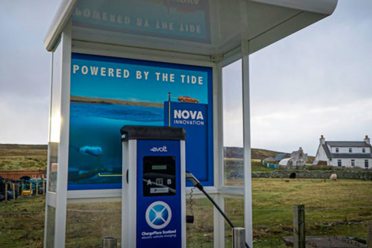 Los coches eléctricos pueden cargarse gracias a las mareas en Escocia