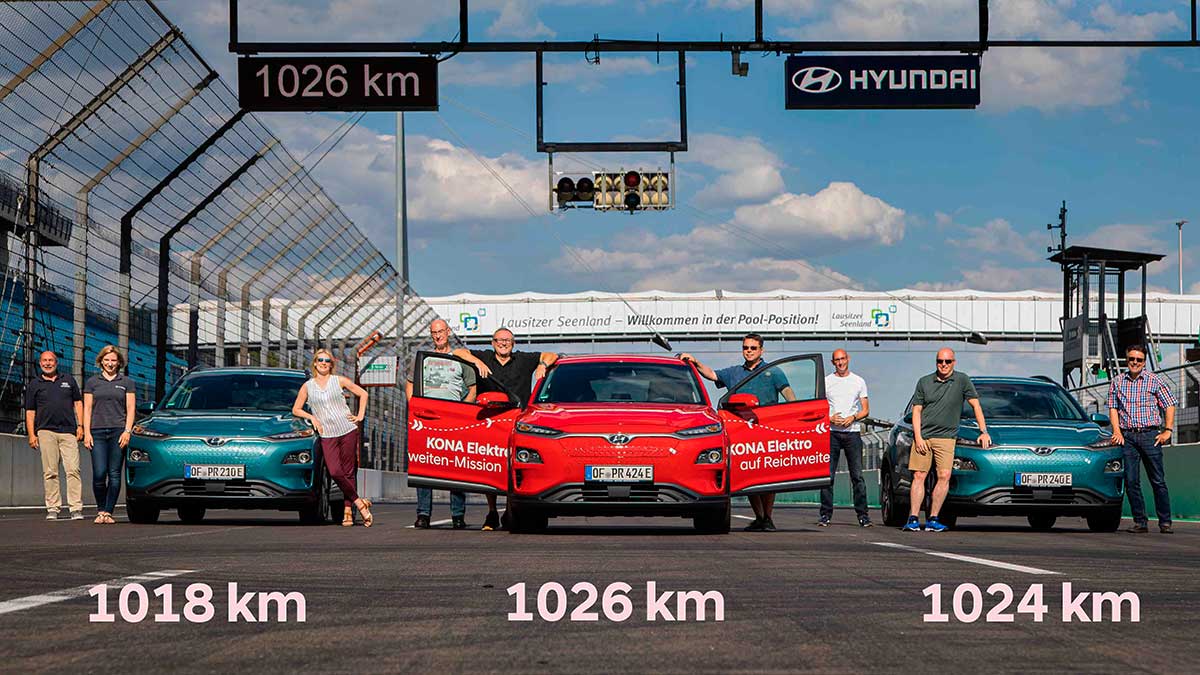 record autonomia electrica hyundai kona Récord de autonomía eléctrica: Hyundai Kona