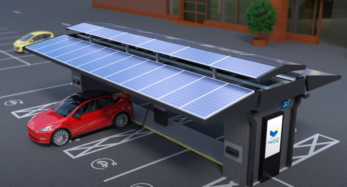 primera estacion carga solar coche electrico Así es la primera estación solar para cargar el coche eléctrico
