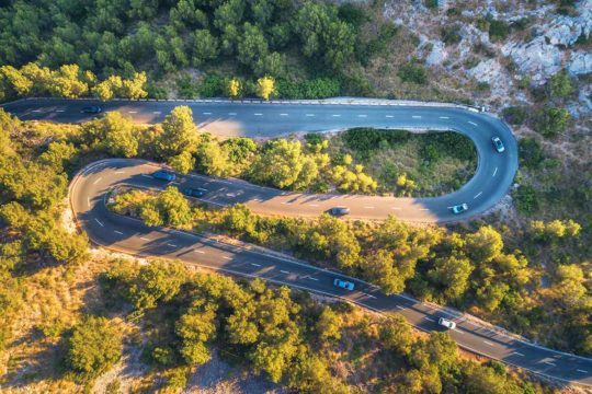 curva en carretera