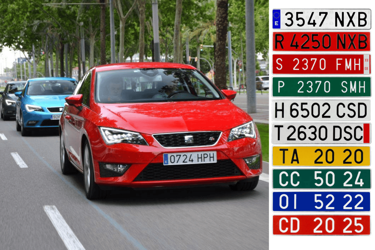matriculas coche colores rojo azul verde amarillo Conoce las matrículas de coches de colores