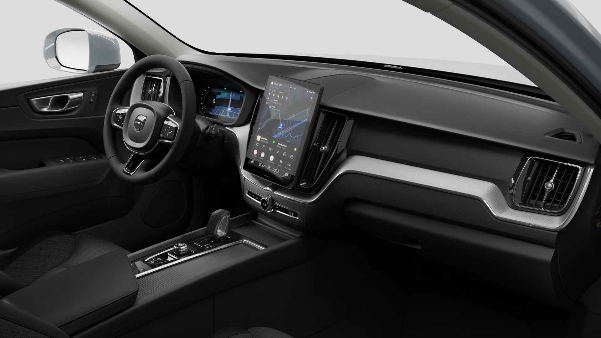 Renting New Volvo XC60 T6 Core eAWD PHEV Gasolina Automático Etiqueta ECO Vapour Grey Interior