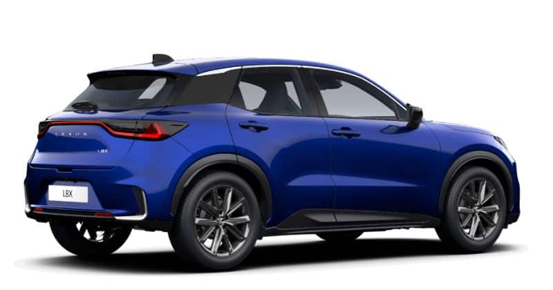 Renting Lexus LBX Elegant SUV Híbrido Azul Menorca Etiqueta ECO