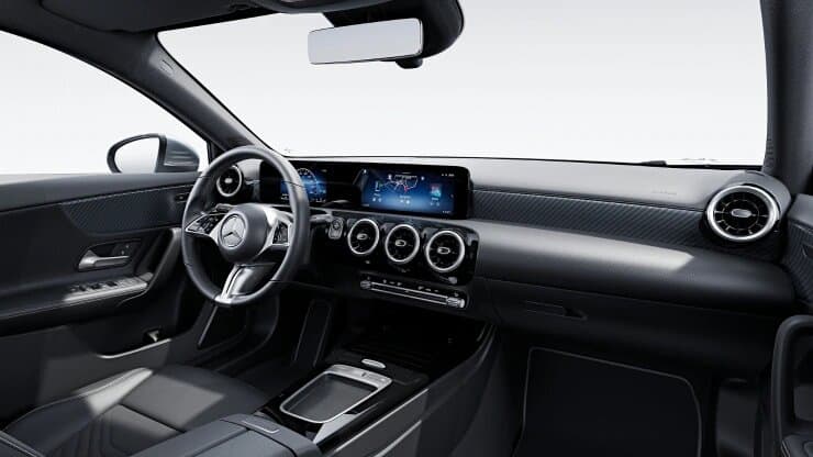 Renting Mercedes Benz Clase A 180 Compacto Automático Micro-Híbrido Gasolina Etiqueta ECO Gris Montaña 5 Plazas Renting Finders Interior