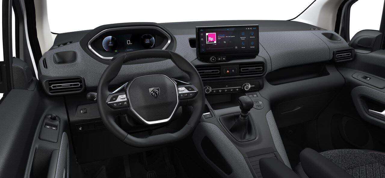 Renting New Peugeot Rifter Standard Furgoneta 5 Plazas Blanco Banquisen Volante