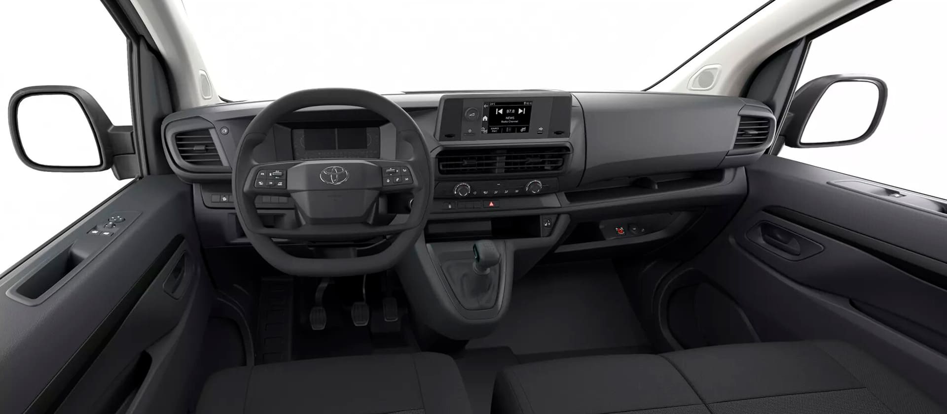 Renting New Toyota Proace Van L1 GX Blanco Polar Furgoneta Industrial Manual 3 Plazas Renting Finders Interior
