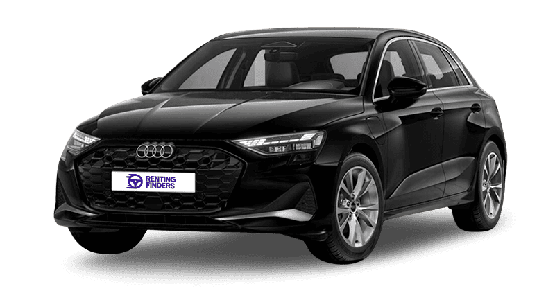Renting Audi A3 Sportback Advanced TFSIe S-Tronic Negro Brillante Compacto Automático PHEV Híbrido-Enchufable Etiqueta 0 Renting Finders