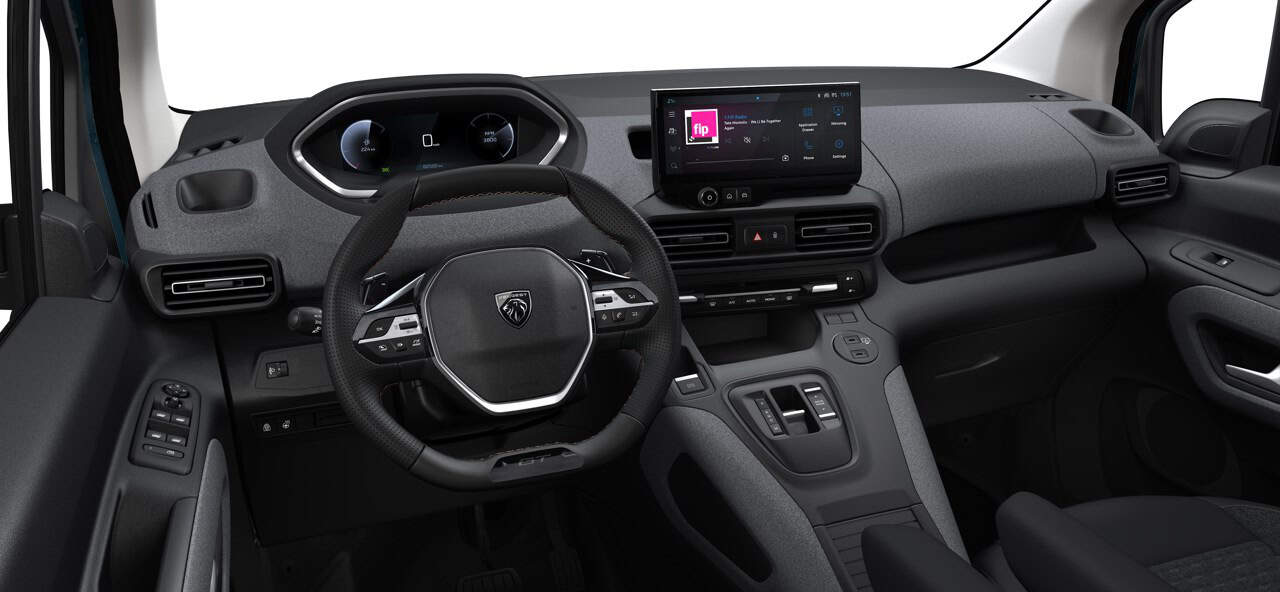 Renting New Peugeot Rifter Standard GT Kiama Blue Furgoneta Familiar Automático 5 Plazas Interior