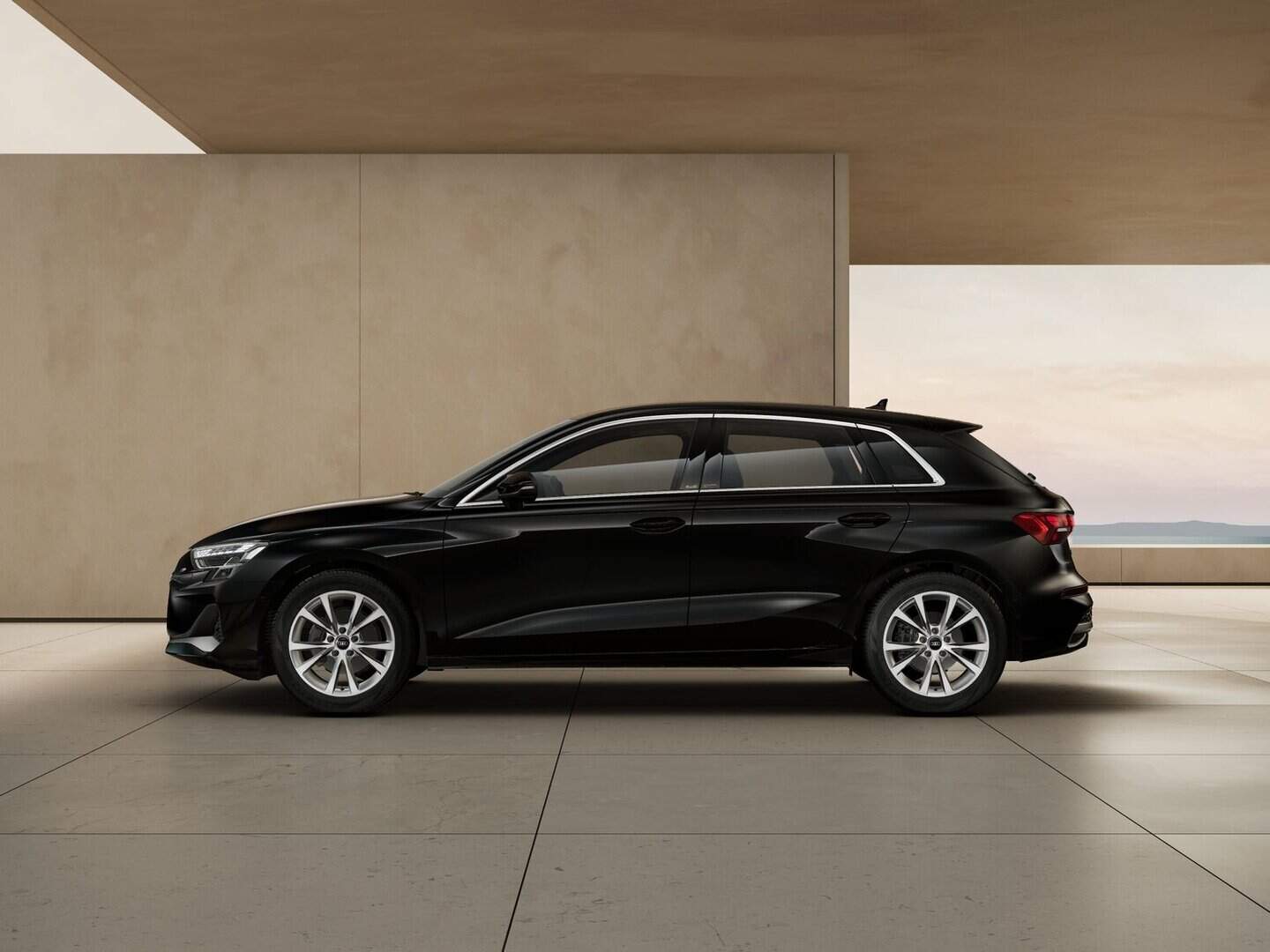 Renting Audi A3 Sportback Advanced Negro Brillante Compacto Manual
