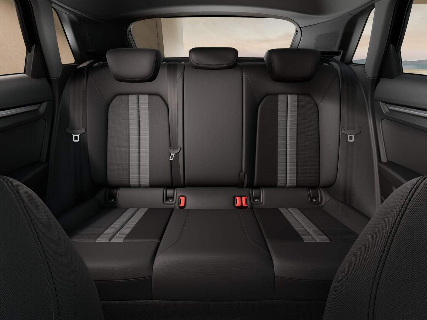 Renting Audi A3 Sportback Advanced Negro Brillante Compacto Manual Interior