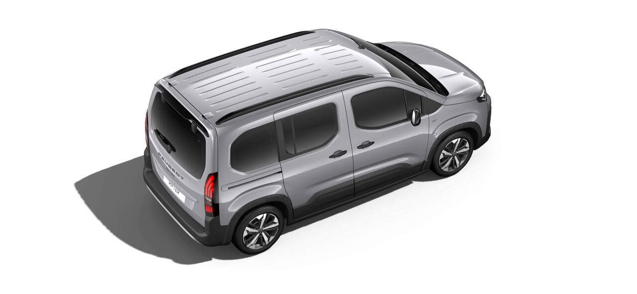 Renting New Peugeot Rifter Standard GT Gris Artense Furgoneta Familiar Automático 5 Plazas