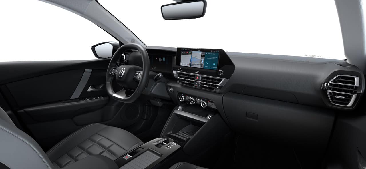 Renting New Citroën C4 Max Gris Mercury SUV Automático Interior