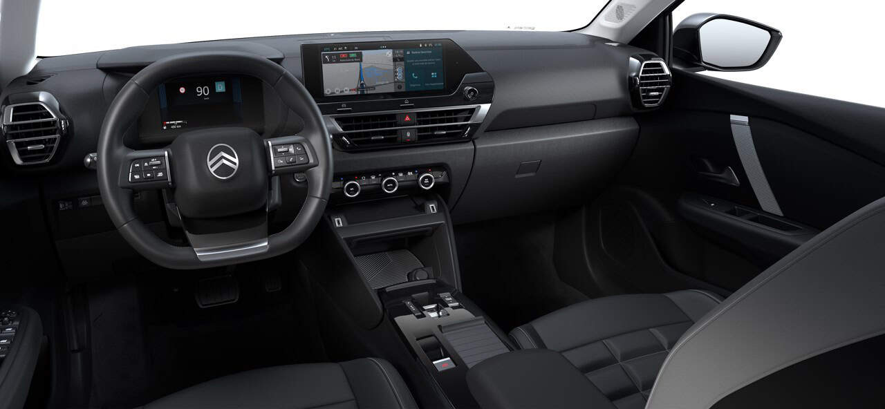 Renting New Citroën C4 Max Gris Mercury SUV Automático Interior
