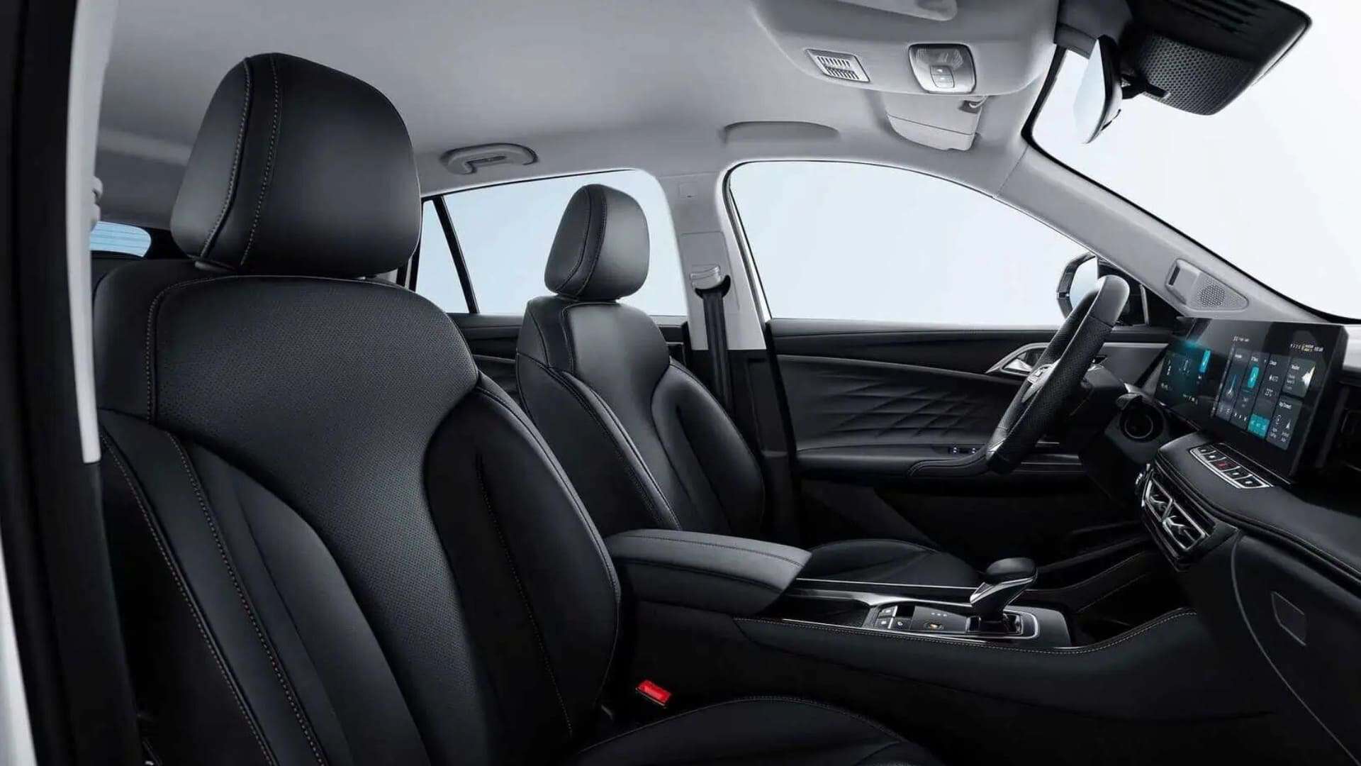 Renting New MG HS HEV Comfort Arctic Blue SUV Híbrido Etiqueta ECO Interior