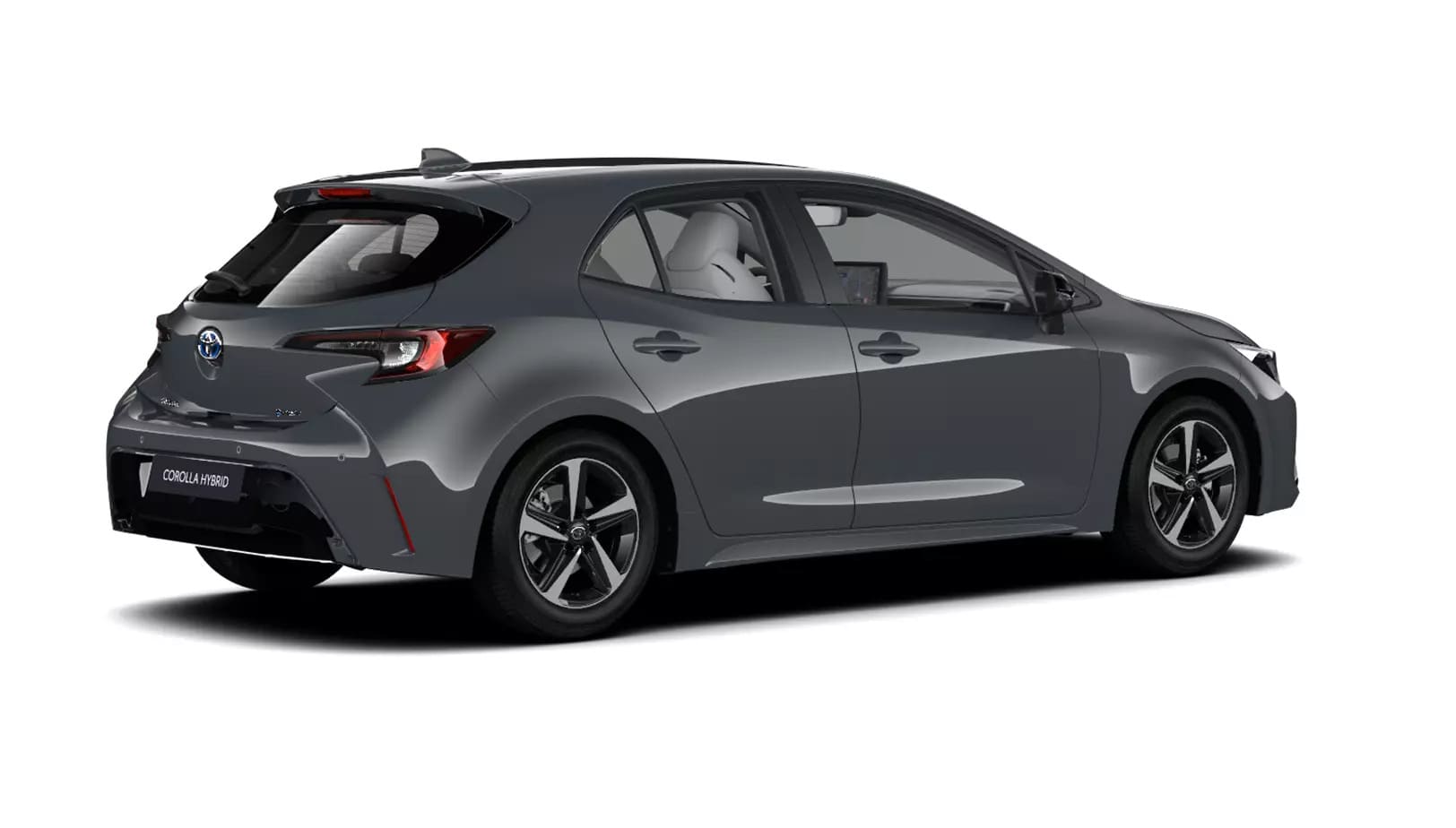 Renting New Toyota Corolla Hybrid Active Plus Gris Trueno Compacto Automático Híbrido Etiqueta ECO