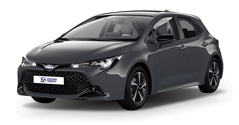 Renting New Toyota Corolla Hybrid Active Plus Gris Trueno Compacto Automático Híbrido Etiqueta ECO Renting Finders