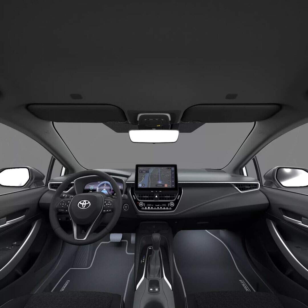 Renting New Toyota Corolla Hybrid Active Plus Gris Trueno Compacto Automático Híbrido Etiqueta ECO Interior