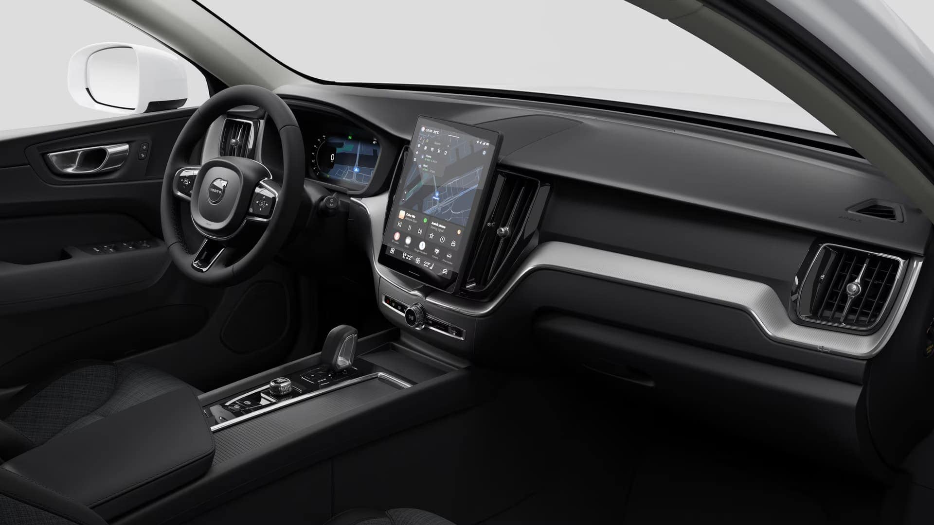 Renting New Volvo XC60 Core Ice White SUV Automático AWD MHEV Gasolina Micro-Híbrido Etiqueta ECO Interior