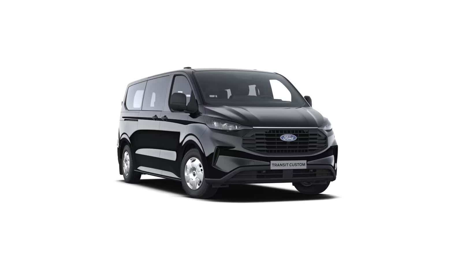 Renting Ford Transit Custom Kombi L2 Trend Negro Agate Furgoneta 9 Plazas