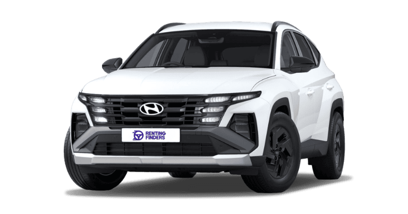 Renting New Hyundai Tucson Black Line Atlas White SUV Hybrid Automático Etiqueta ECO Renting Finders