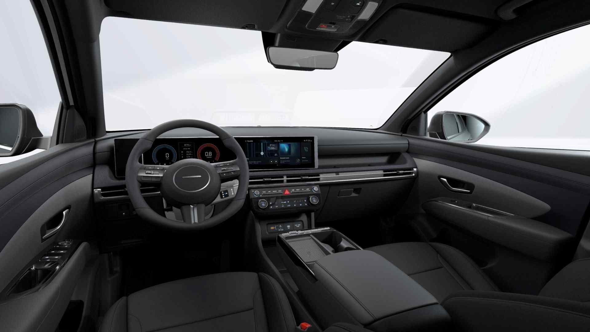 Renting New Hyundai Tucson Black Line Atlas White SUV Hybrid Automático Etiqueta ECO Interior