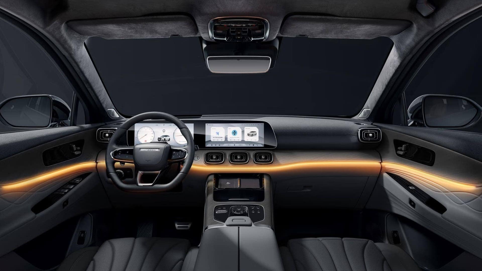 Renting New Jaecoo 8 Exclusive Blanco Aura SUV Automático 7 Plazas Interior