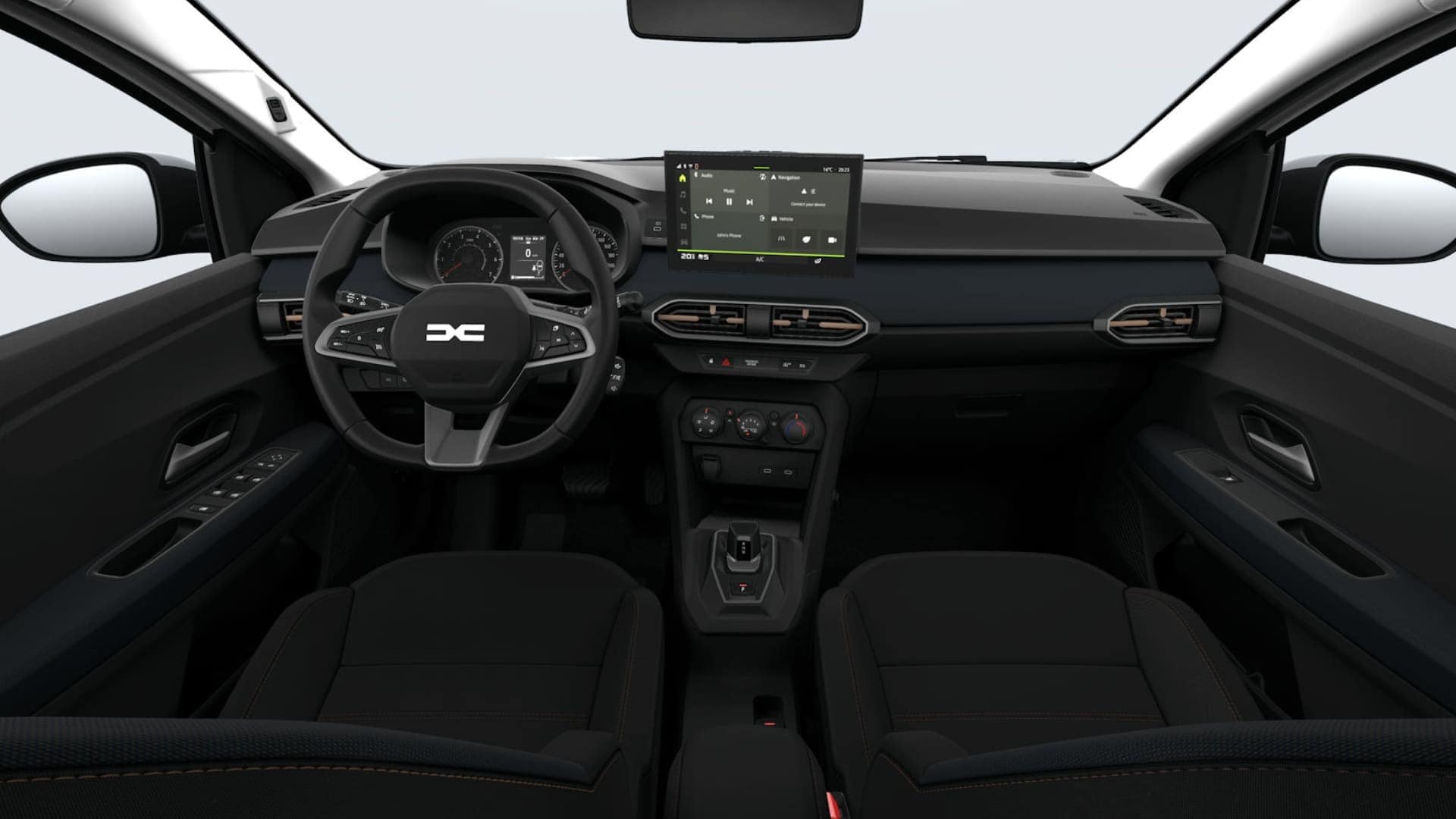 Renting New Dacia Sandero Stepway Expression Blanco Glaciar Model Year 2026 B-SUV Manual Gasolina-GLP Etiqueta ECO Interior