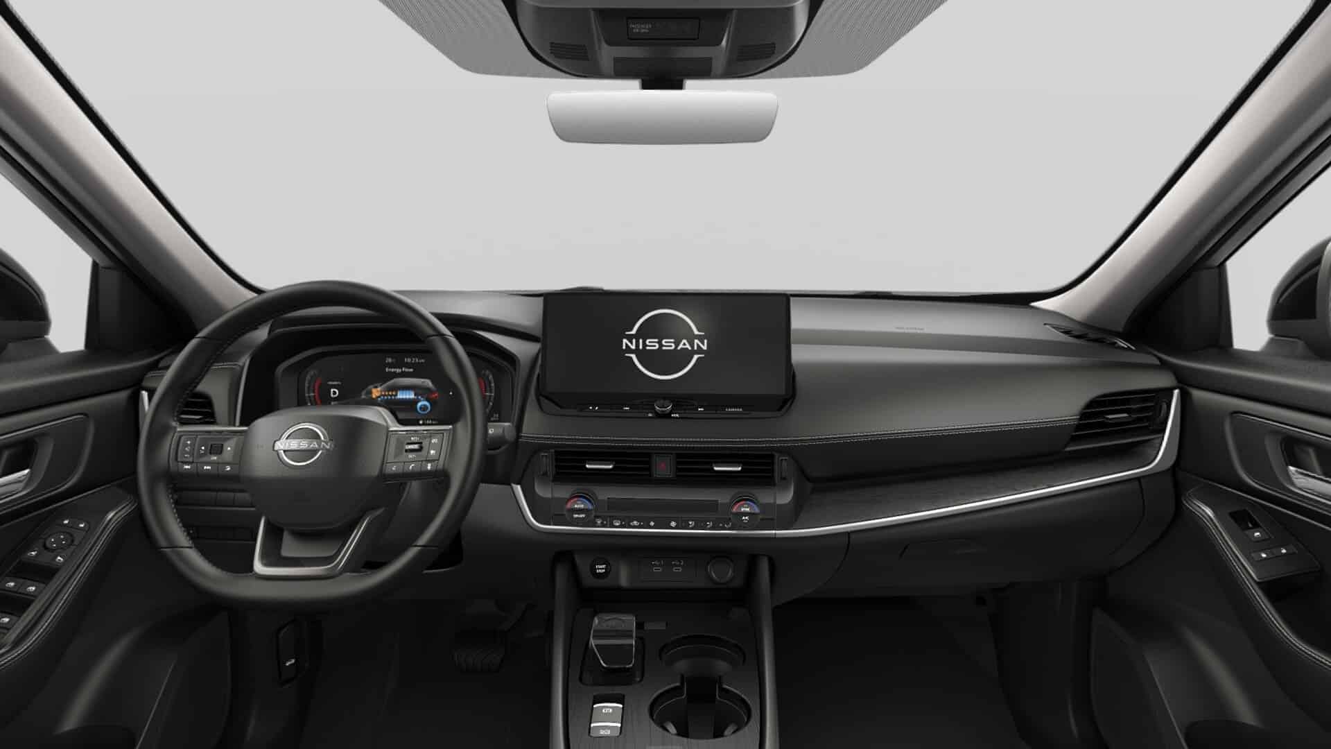 Renting New Nissan X-Trail Acenta Galaxy Black SUV Automático Micro-Híbrido Etiqueta ECO Interior