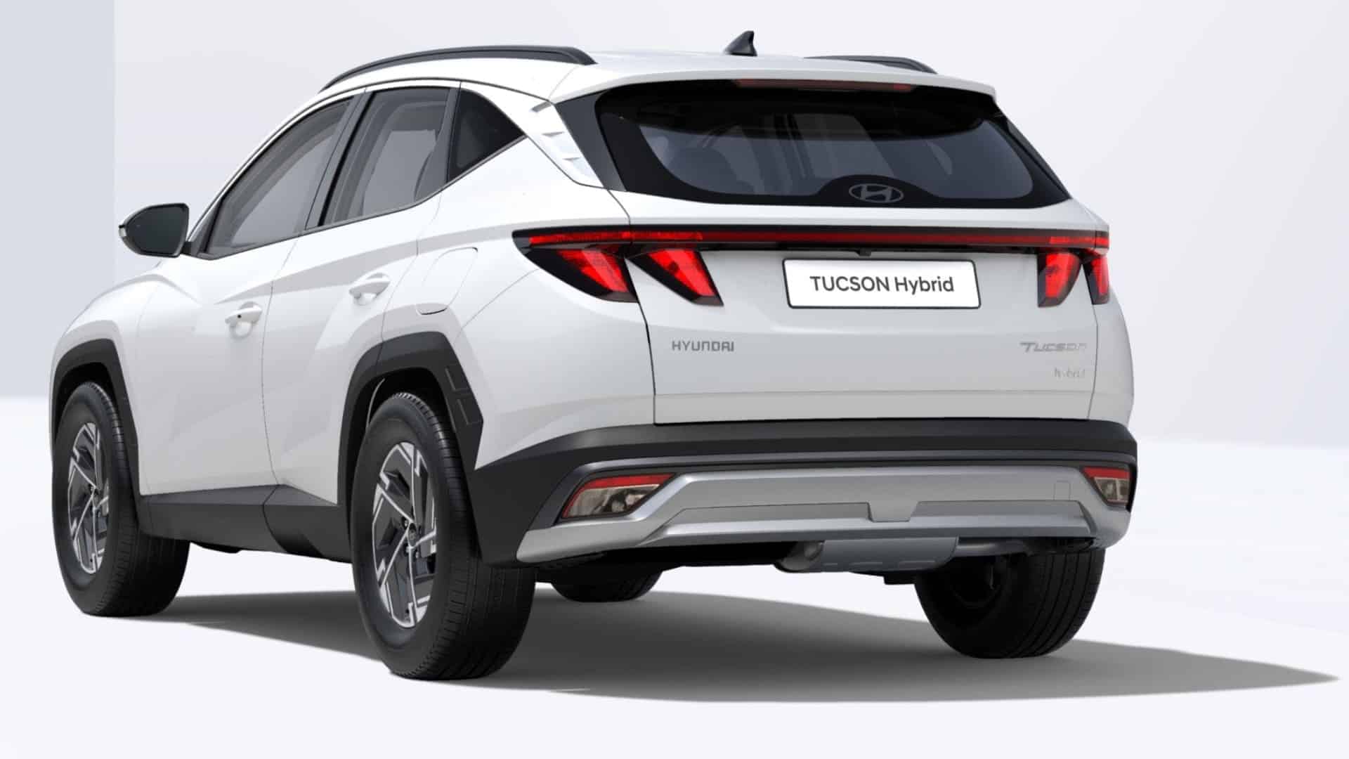 Renting New Hyundai Tucson HEV Maxx Atlas White SUV Automático Híbrido Etiqueta ECO