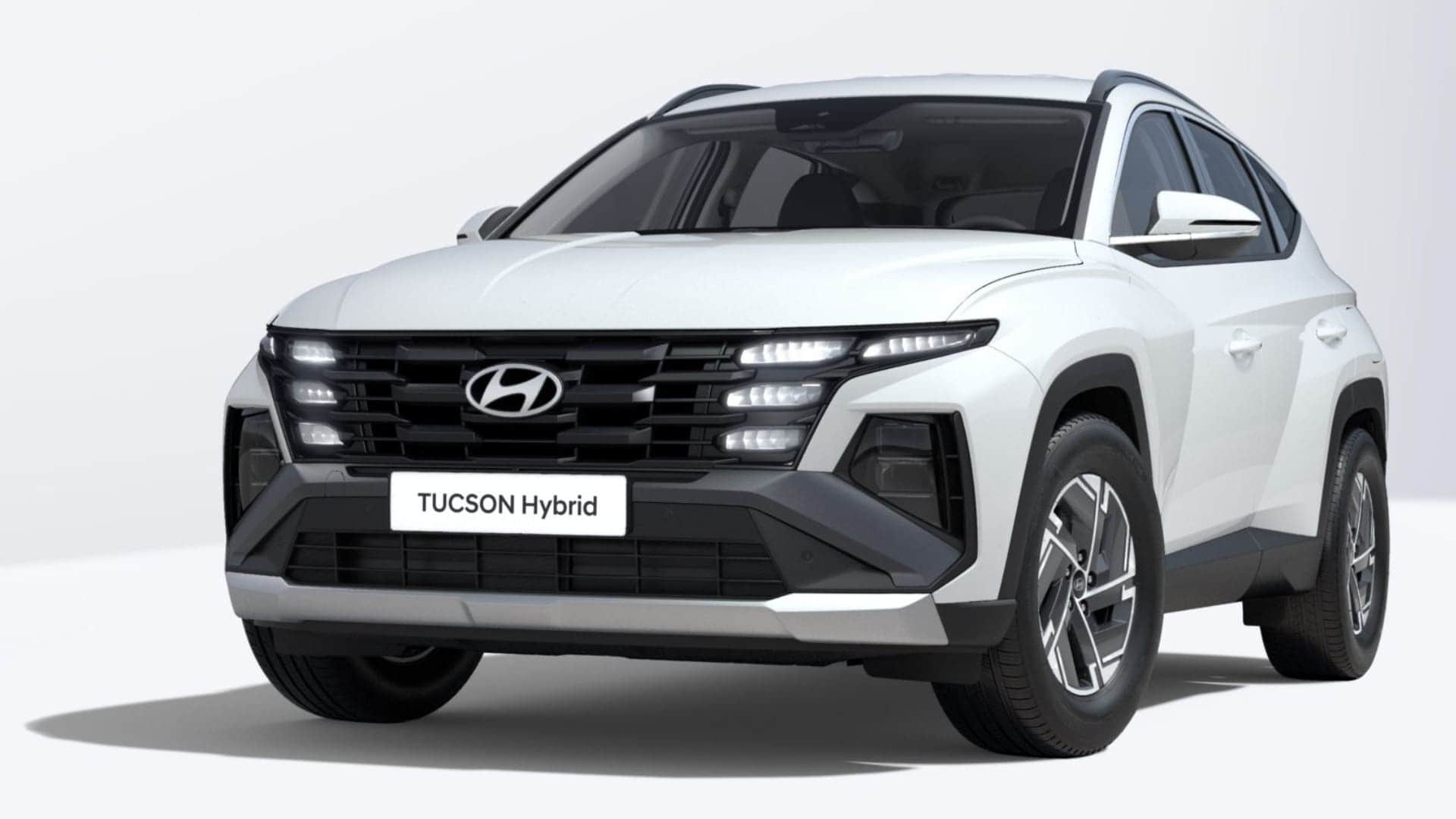 Renting New Hyundai Tucson HEV Maxx Atlas White SUV Automático Híbrido Etiqueta ECO