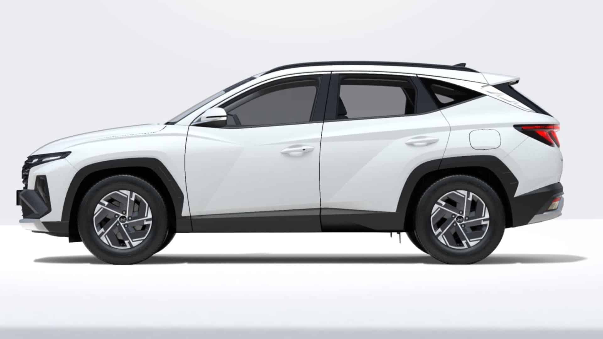 Renting New Hyundai Tucson HEV Maxx Atlas White SUV Automático Híbrido Etiqueta ECO
