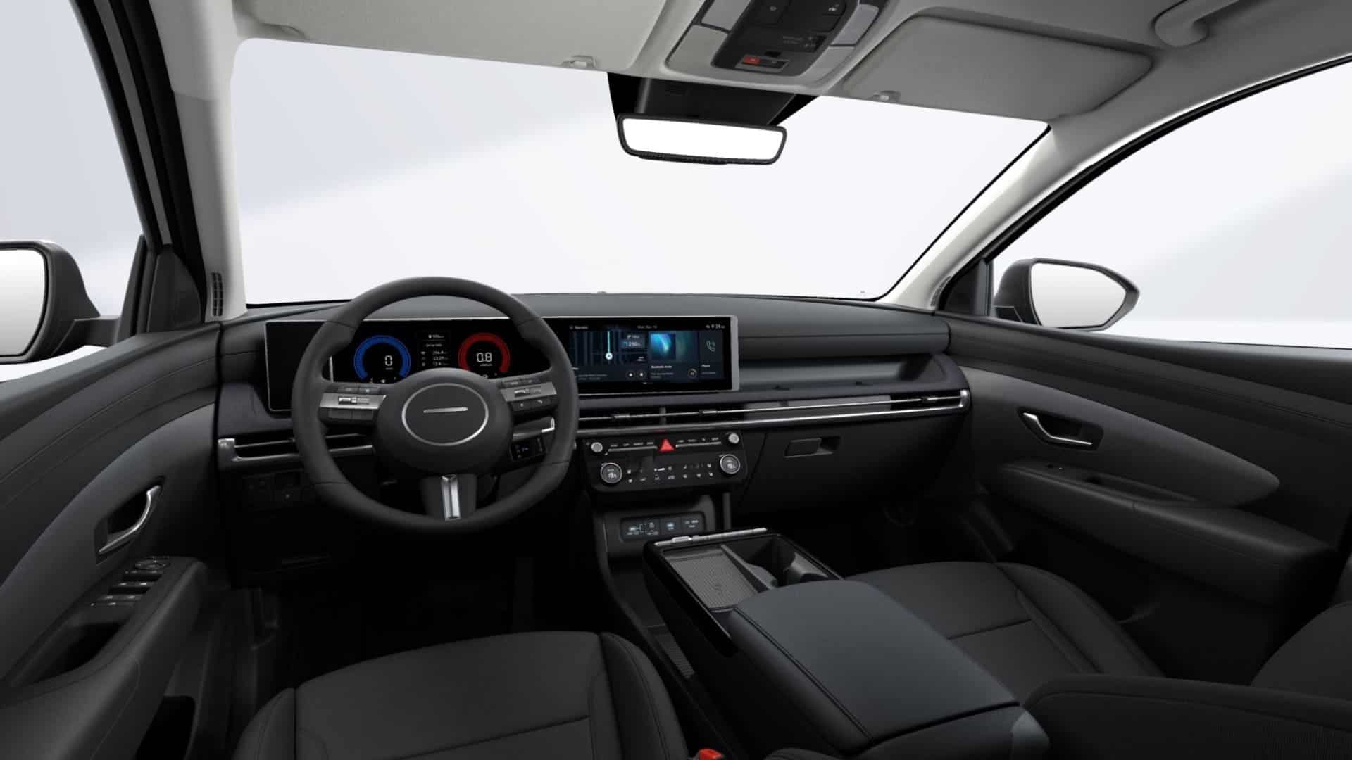 Renting New Hyundai Tucson HEV Maxx Atlas White SUV Automático Híbrido Etiqueta ECO Interior